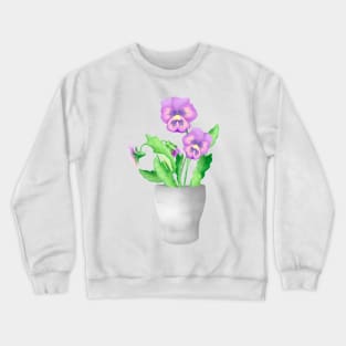 Violet pansies Crewneck Sweatshirt